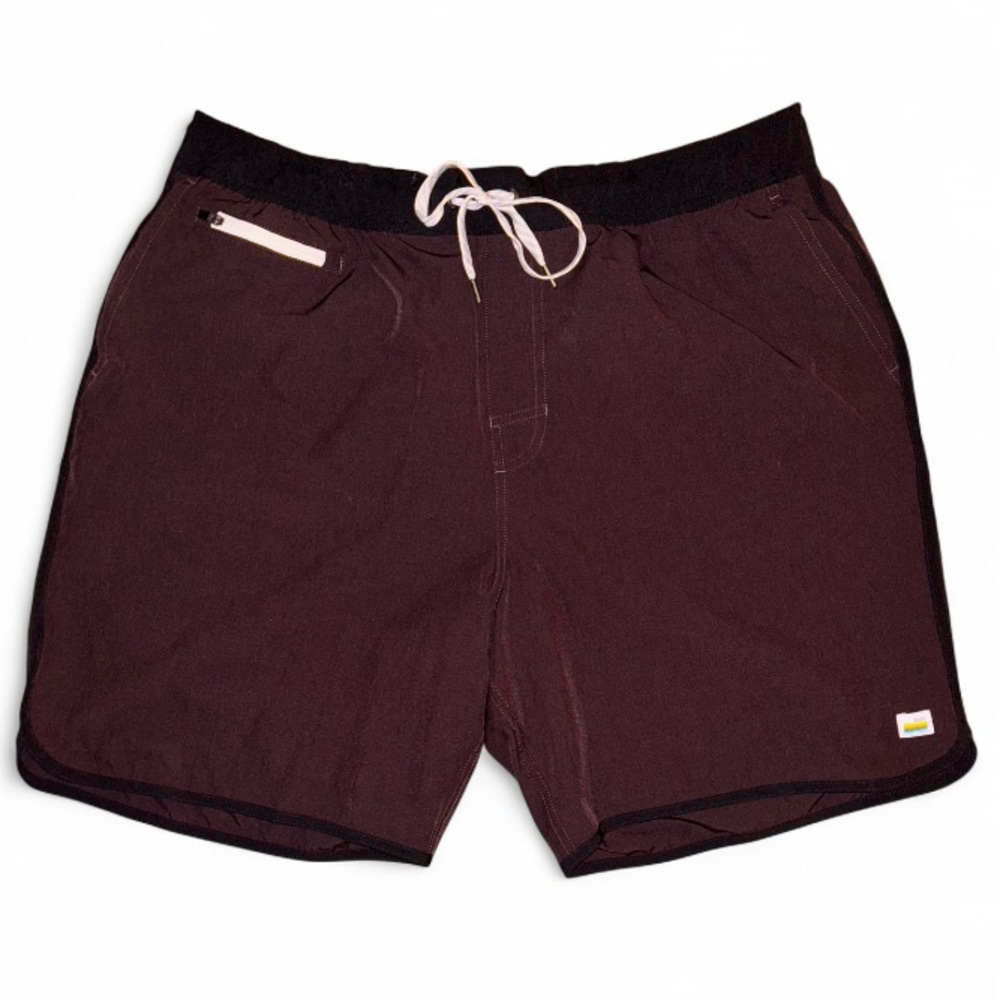 Vuori Men's Rust Burgundy Swim Board Shorts